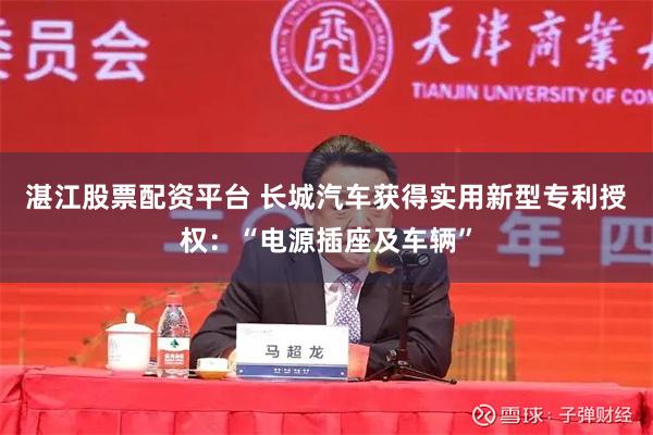 湛江股票配资平台 长城汽车获得实用新型专利授权：“电源插座及车辆”