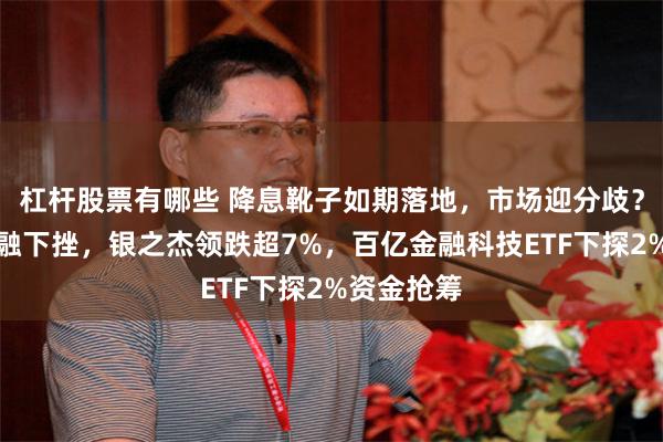 杠杆股票有哪些 降息靴子如期落地,市场迎分歧?互联网金融下挫,银之杰领跌超7%,百亿金融科技ETF下探2%资金抢筹