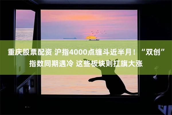 重庆股票配资 沪指4000点缠斗近半月！“双创”指数同期遇冷 这些板块则扛旗大涨